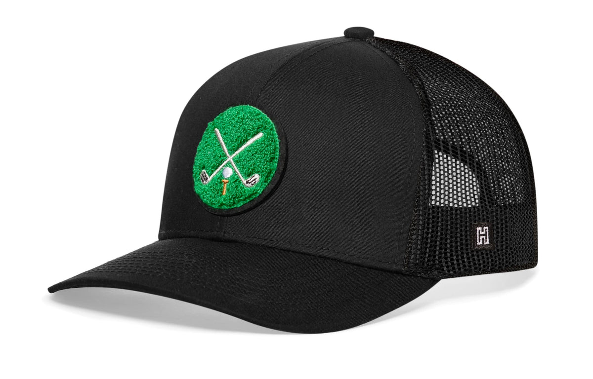 Crossed Clubs Trucker Hat  |  Golf Snapback