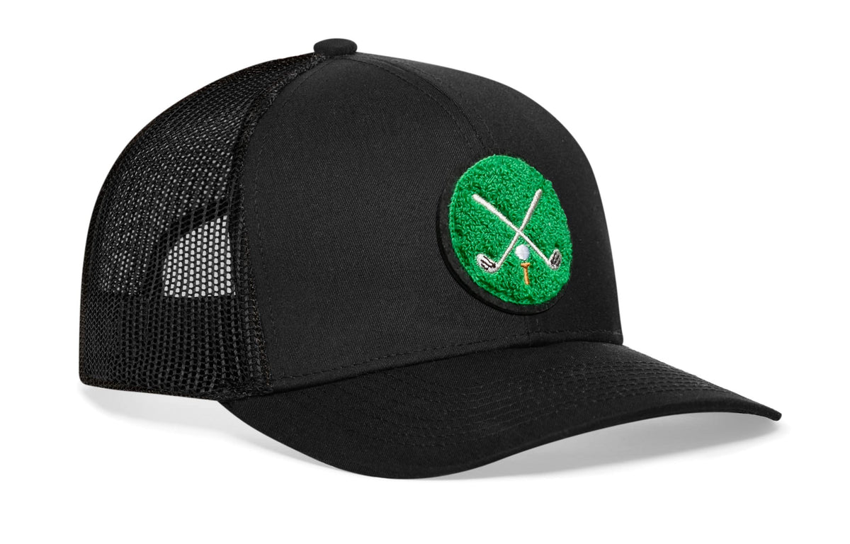 Crossed Clubs Trucker Hat  |  Golf Snapback