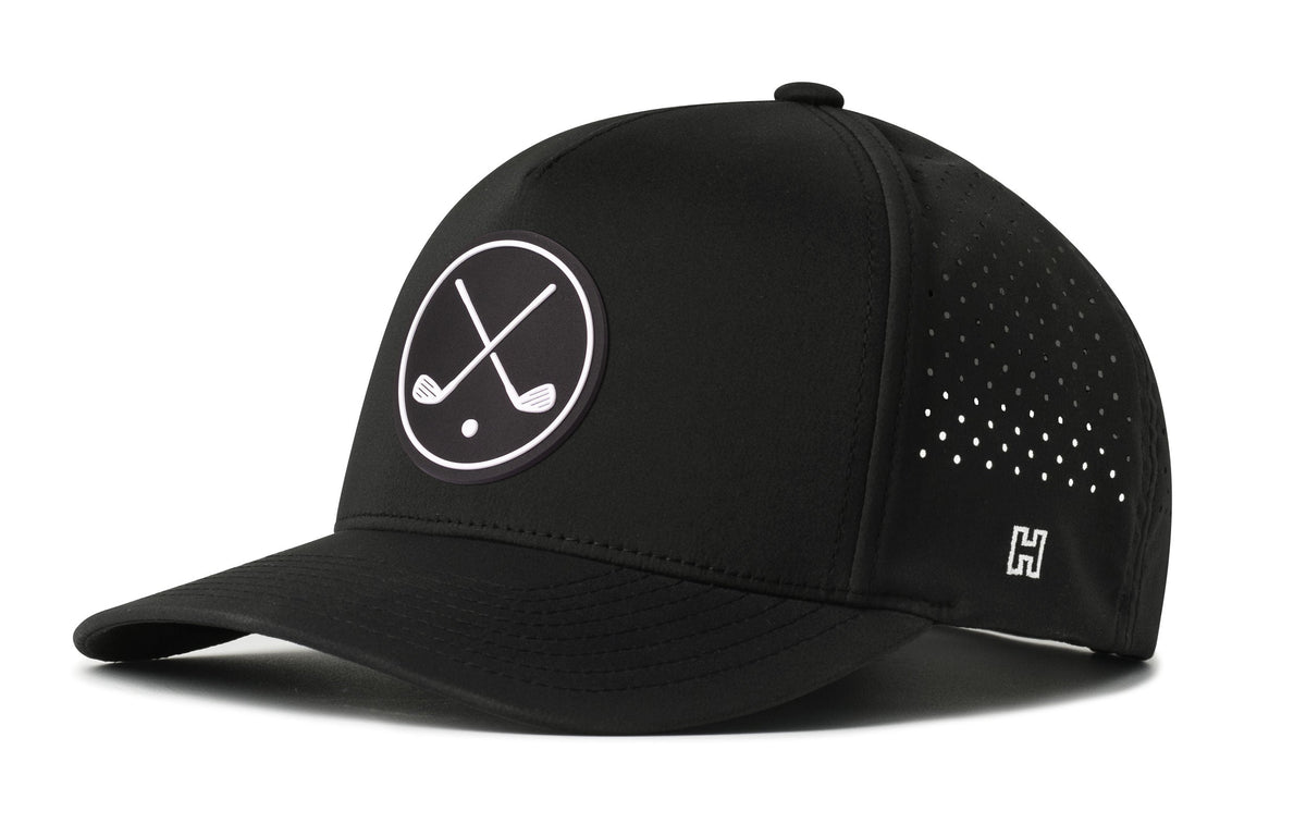 Crossed Clubs Performance 5-Panel Hat  |  Golf Flexfit Snapback