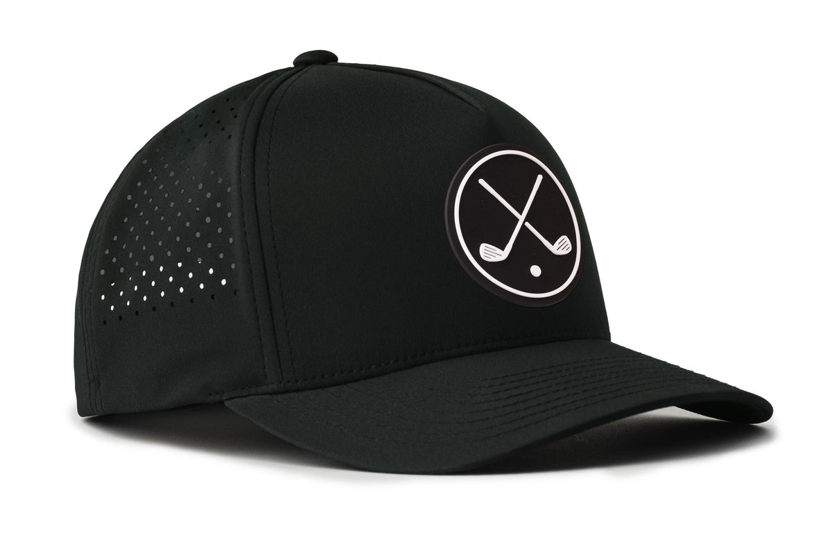 Crossed Clubs Performance 5-Panel Hat  |  Golf Flexfit Snapback